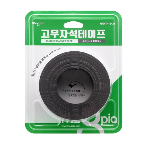 마그피아 고무자석테이프 MRMT 15 30 롤자석테이프 30mm 5m 1 5mm