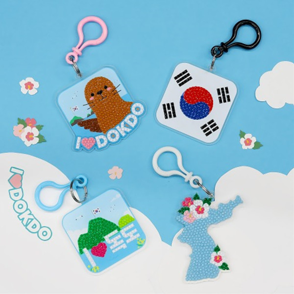 (CL) 독도 보석십자수 키링