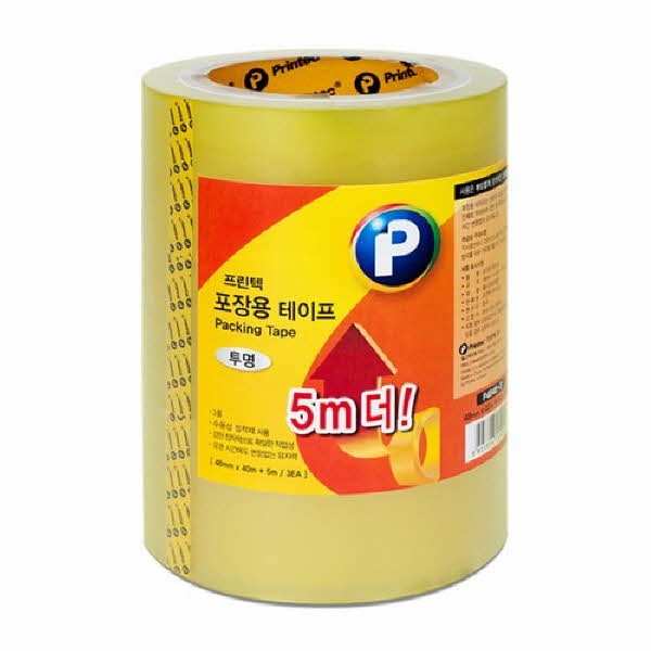 프린텍 P4845-3 포장용 테이프 투명 OPP 3EA 48x45