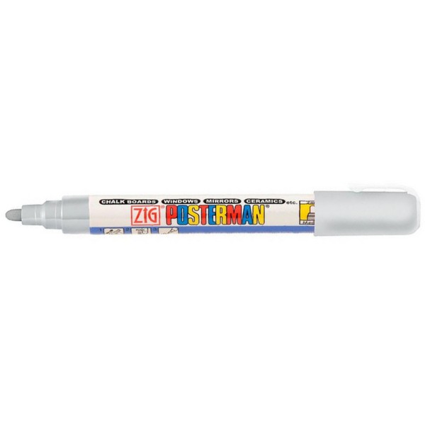 지그 포스터맨 수성 마카 2mm 메탈릭실버