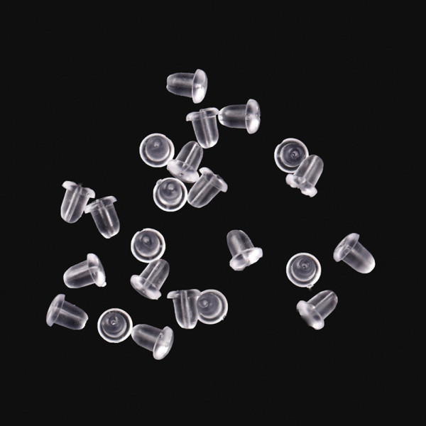 실리콘 귀걸이 클러치 4mm 200개(1팩)
