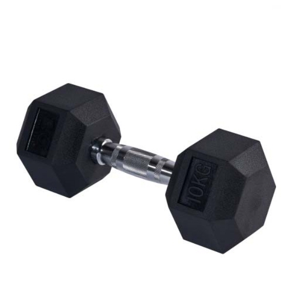 헬스 근력운동 홈트레이닝 고무 육각아령 10kg