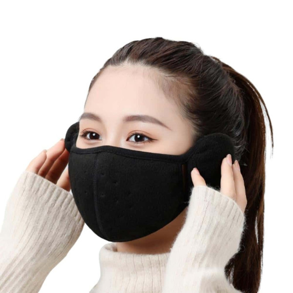 겨울 방한 귀도리 마스크 블랙