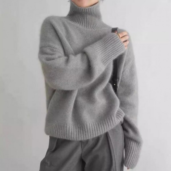 캐주얼 목티 여자 여성 긴팔 티셔츠 데일리 포근한 목올라오는 폴라 겨울티