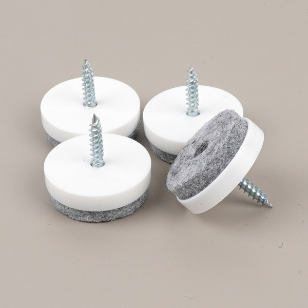 4P 원형 나사형 소음방지 패드 28mm - 화이트