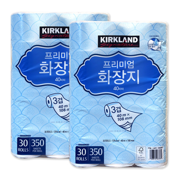 커클랜드 시그니춰 프리미엄 3겹 화장지 40m x 30롤 x 2