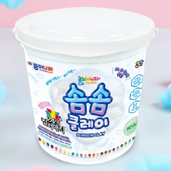 솜솜클레이 800g(솜솜클레이800g 컬러매직4색 각20g)