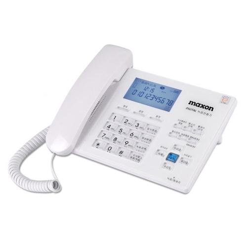맥슨 디지털 자동응답 녹음 유선전화기 MS 120R 16G sd카드 포함