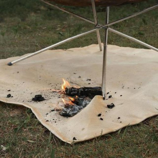 캠핑 BBQ 그릴 화로대 난로 방염 시트 방염포