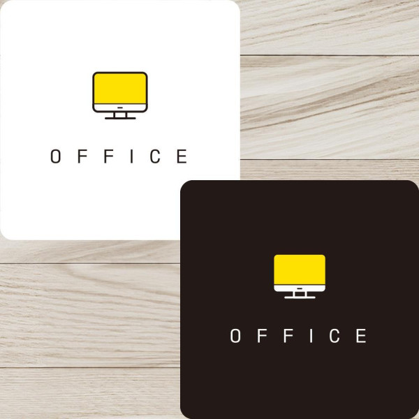 OFFICE 부착형 정사각안내판 알림판 22x22cm 디자인문패