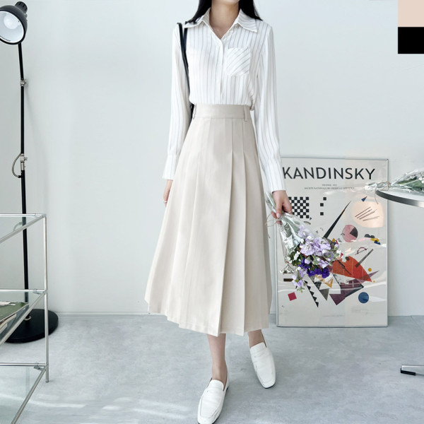 KSS 9957 여자핀턱 주름 플리츠 스커트