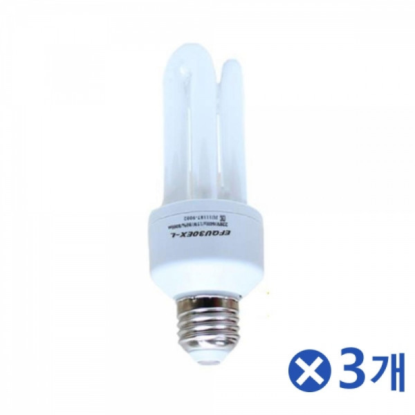 밝고 오래가는 안정기 내장 삼파장 램프 30W 3개 조명