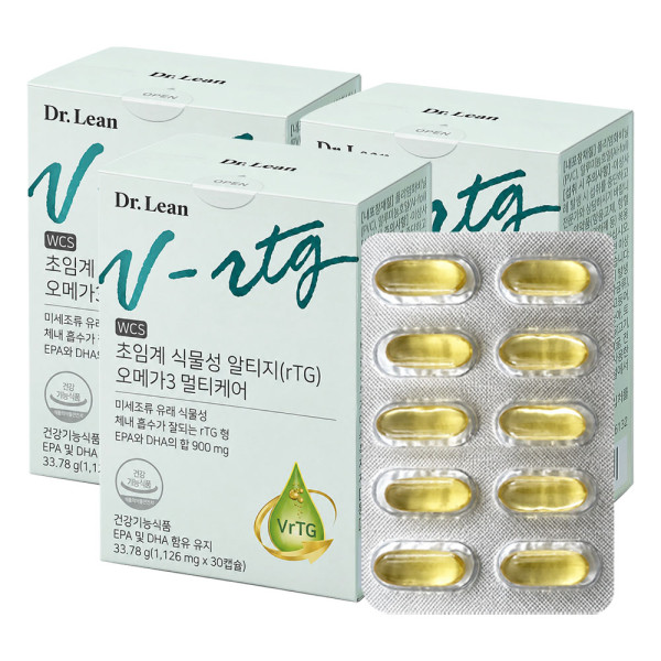 닥터린 초임계 식물성 알티지 오메가3 멀티케어 30캡슐 x 3개