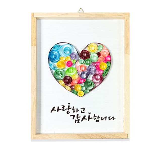 (TD) (취미키트) 퀼링아트 하트 액자 만들기-1인세트