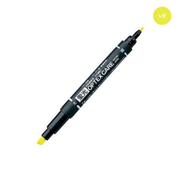 제브라 옵텍스케어형광펜 0.8mm 4.0mm 노랑 WKCR1-Y