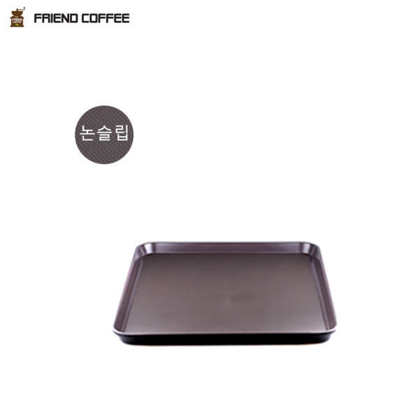 사각 논슬립쟁반 카페 트레이 브라운 515x380mm