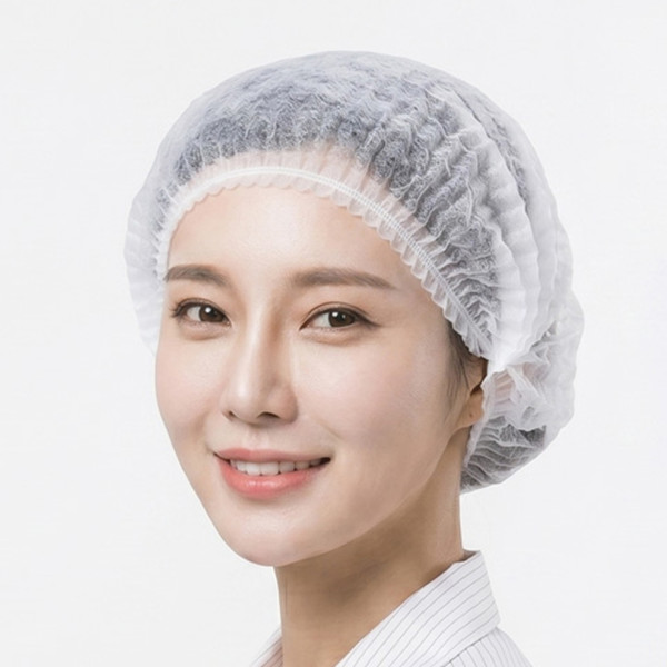 일회용 위생 모자 100매 라운드캡 주방 식당 학교 급식 영양사 조리용 배식 위생모