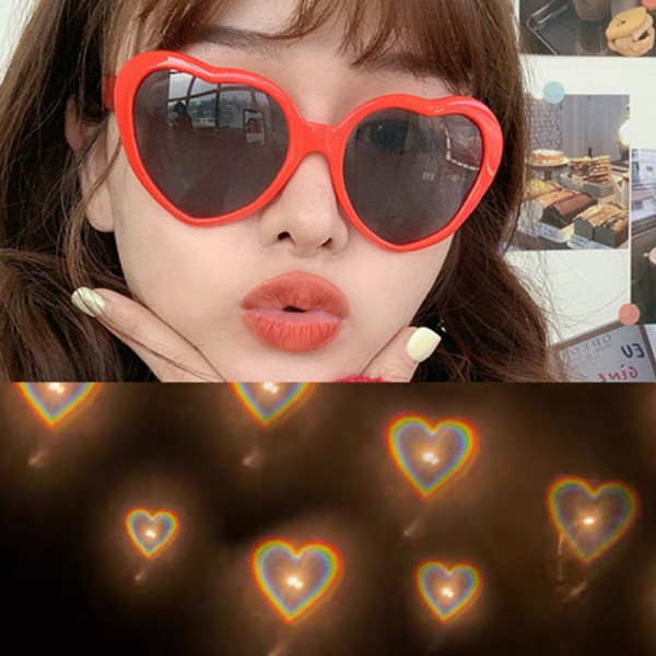하트 불빛 선그라스 세상이 하트로 보이는 안경 특이한 하트썬글라스 생일 소품