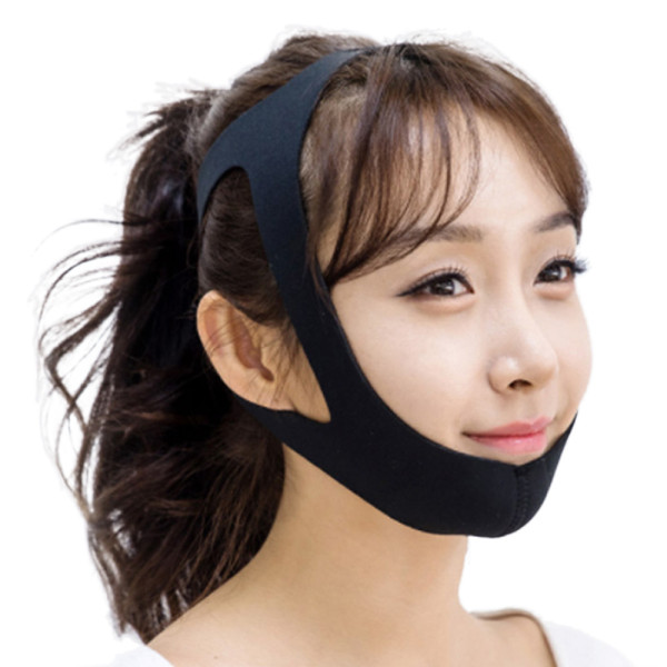 검정V라인 얼굴압박밴드 리프팅밴드 입벌림방지 브이