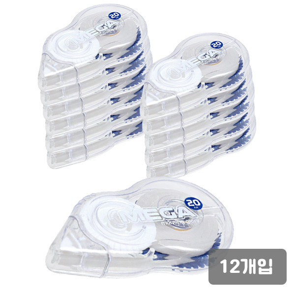 모닝)메가수정테이프(20M)-갑(12개입)