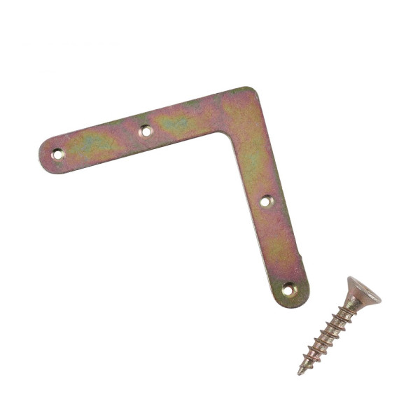 보강평철 나사못세트 코너 평철 ㄱ자 4pcs 100 X 100mm