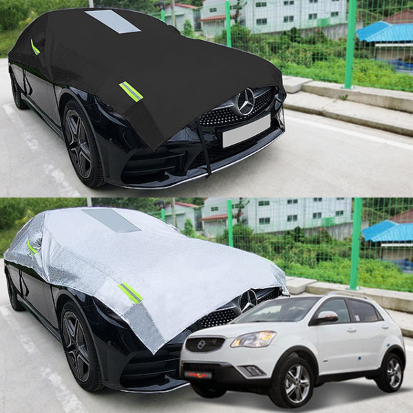뉴코란도C 성에방지 덮개 자동차커버 반커버