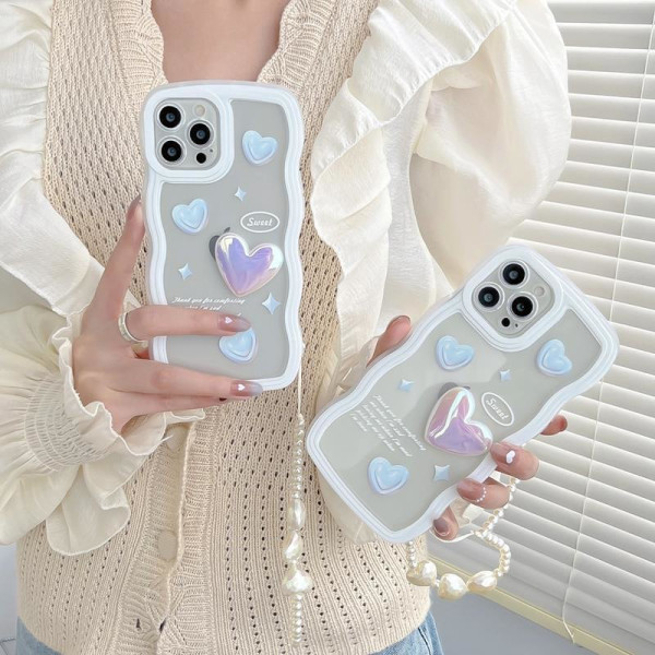 웨이브 LOVE 투명 스트랩 TPU 케이스