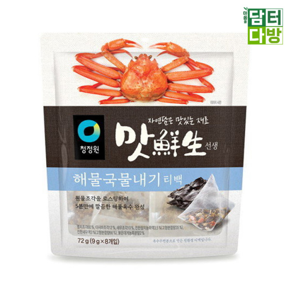 청정원 맛선생 해물 국물내기 티백 72g X 3개