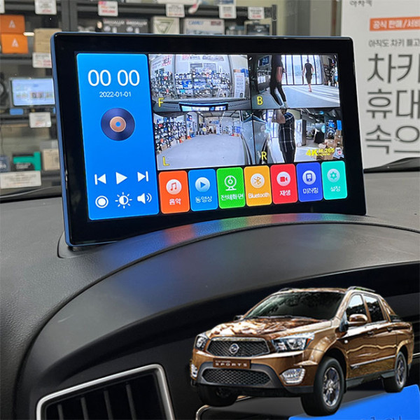 코란도스포츠 제임스P 10.1인치 4채널블랙박스