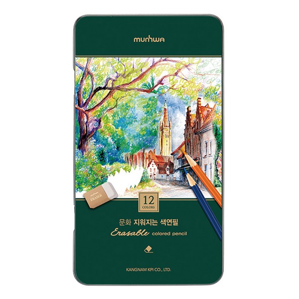 문화 지워지는 색연필 12색