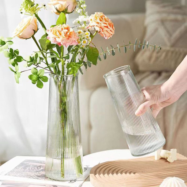 스트라이프 유리화병 29CM 특대형