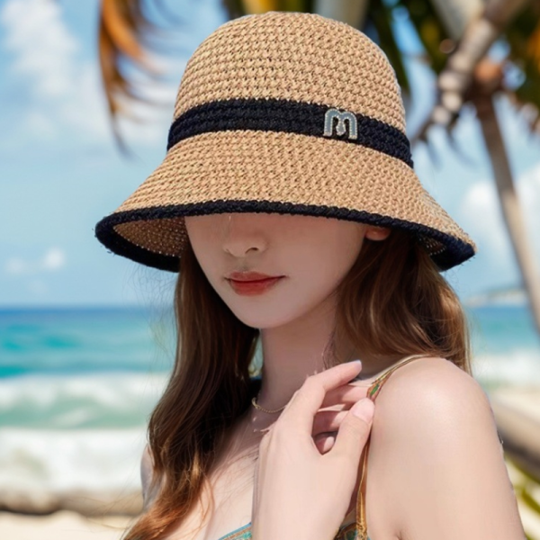 베이직 외출용 바캉스 휴가 휴양지 시원한 라탄모자
