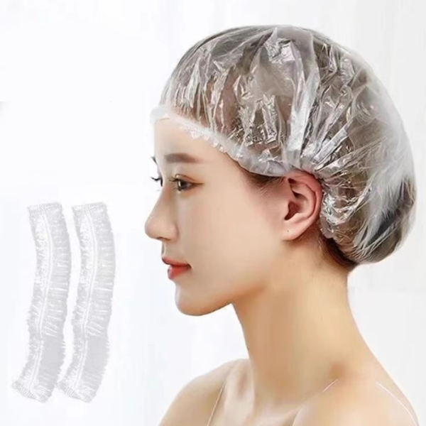 일회용 라운드캡 염색모자 비닐캡 머리비닐 100입
