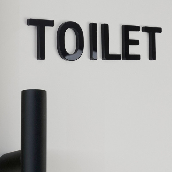 부착식 TOILET 블랙 입체사인