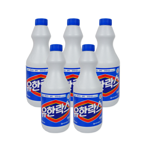 유한락스 1L레귤러 5개 살균 표백제 찌든때 묵은때 화장실청소 곰팡이