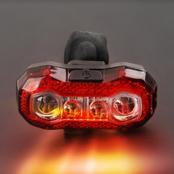 USB 충전용 다용도 자전거 안전등 5가지 점멸 모드 레드라이트