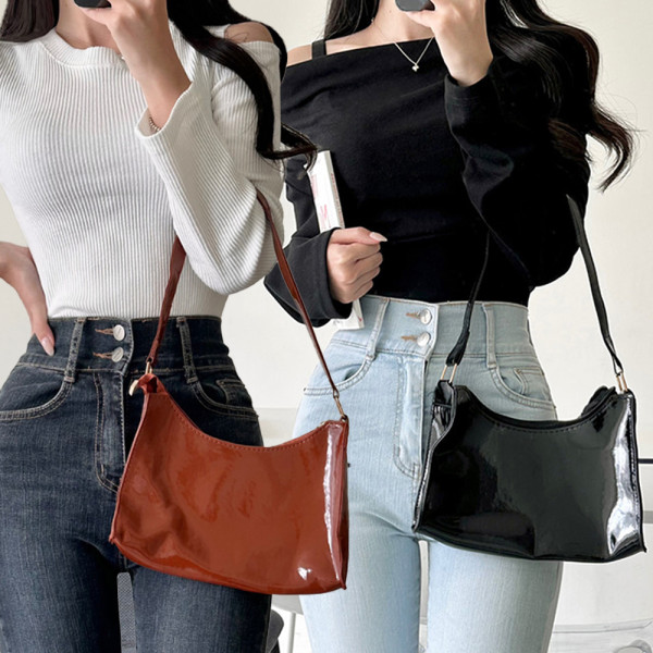 여성 데일리 에나멜 숄더 백 대학생 여자 가방