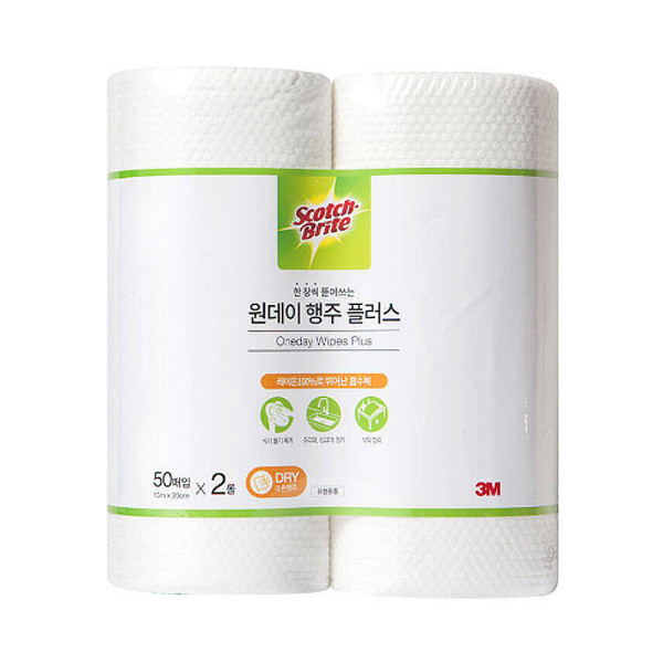 원데이 행주 플러스 50매 x 2Roll