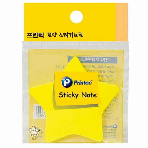 프린텍 DI012 스티키노트 모양스티키 별 50매