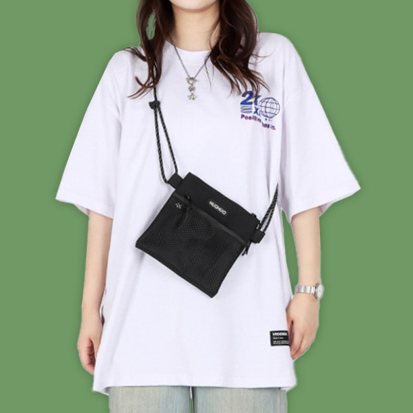 여행 용 미니 크로스 백 학생 캐주얼 가방 블랙