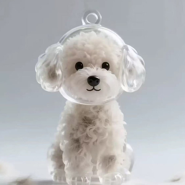 캡슐 강아지 털 보관 키링 열쇠고리 S13284