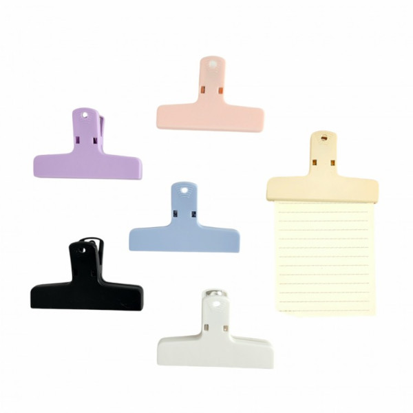 TLGO 사무용 메모 집게 종이 고정 클립 6Color