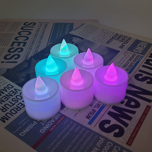 칼라 점멸 LED 캔들
