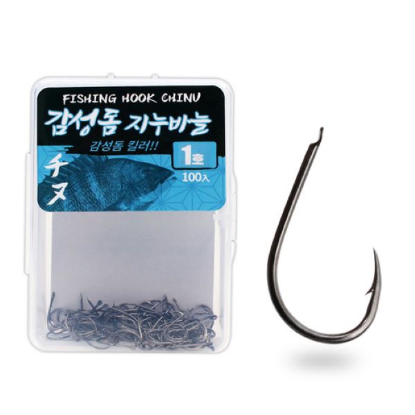 고강도 카본 감성돔 낚시바늘 1호 블랙니켈 덕용