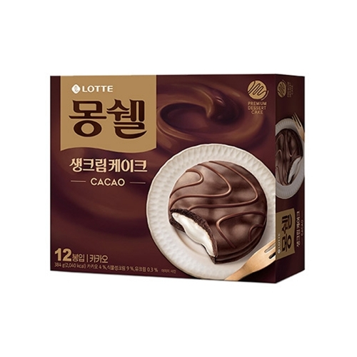 롯데 몽쉘 카카오 케이크 12개입 408g 408g