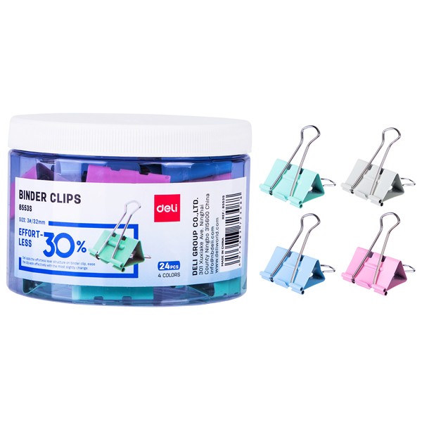 델리 이지 더블클립 혼합 E8553S 32mm 24개 32x55