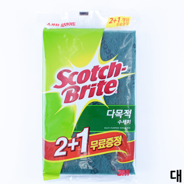 3M 다목적 수세미 AL-345 대형 2+1 3개입