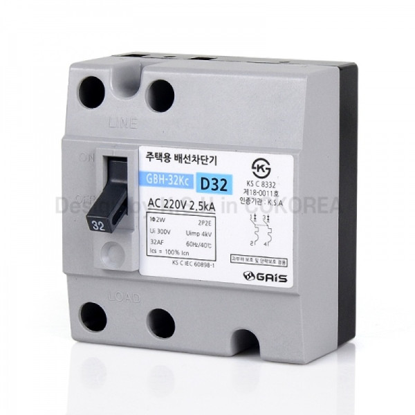 G주택용 배선차단기 30A 대 2 5kA GBH 32KC 89163 1J322 1