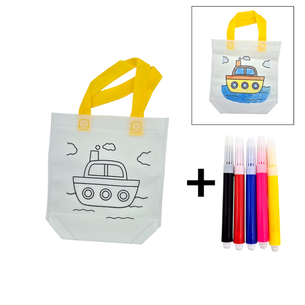 DIY 컬러링 부직포가방 세트 통통배