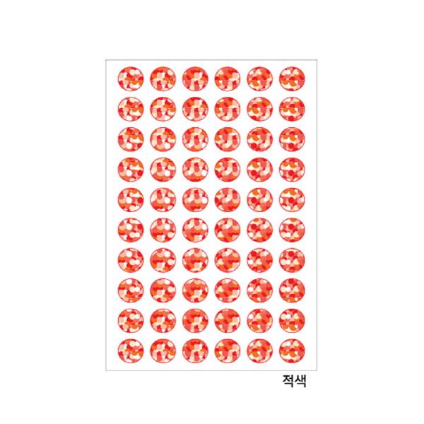 홀로그램견출지 20-7001R 적색(지름12 7장)